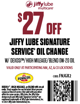 Jiffy Lube Oil Change Coupon